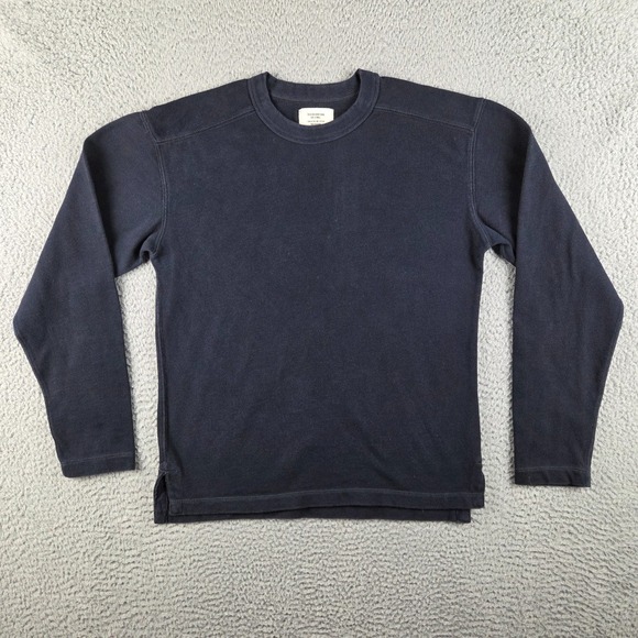 Buck Mason Other - Buck Mason Field-Spec Rugby Crew Mens XS Navy Blue Long Sleeve Cotton T-Shirt